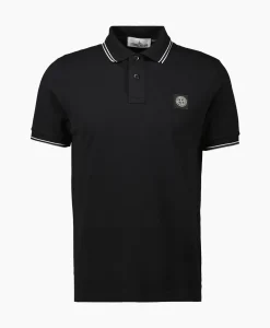 Polo's^Stone Island Polo 2Sc18 Zwart
