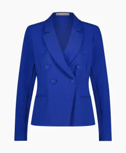 Blazers^Studio Anneloes Blazer Imari Bonded Blauw