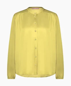 Blouses^Studio Anneloes Blouse Birdie Ls Satin Geel