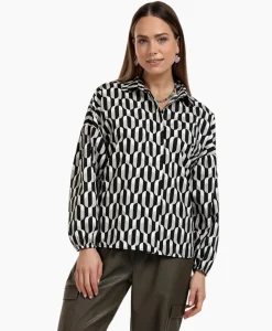 Blouses^Studio Anneloes Blouse Havana Coffee Beans Zwart Dessin