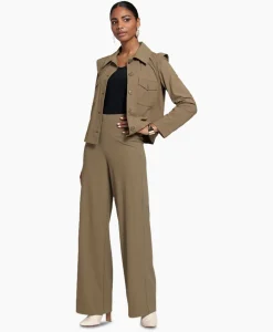 Broeken^Studio Anneloes Broek Alex Bonded Trousers Bruin Dessin