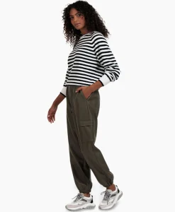 Broeken^Studio Anneloes Broek Evi Leather Cargo Trousers Bruin Dessin