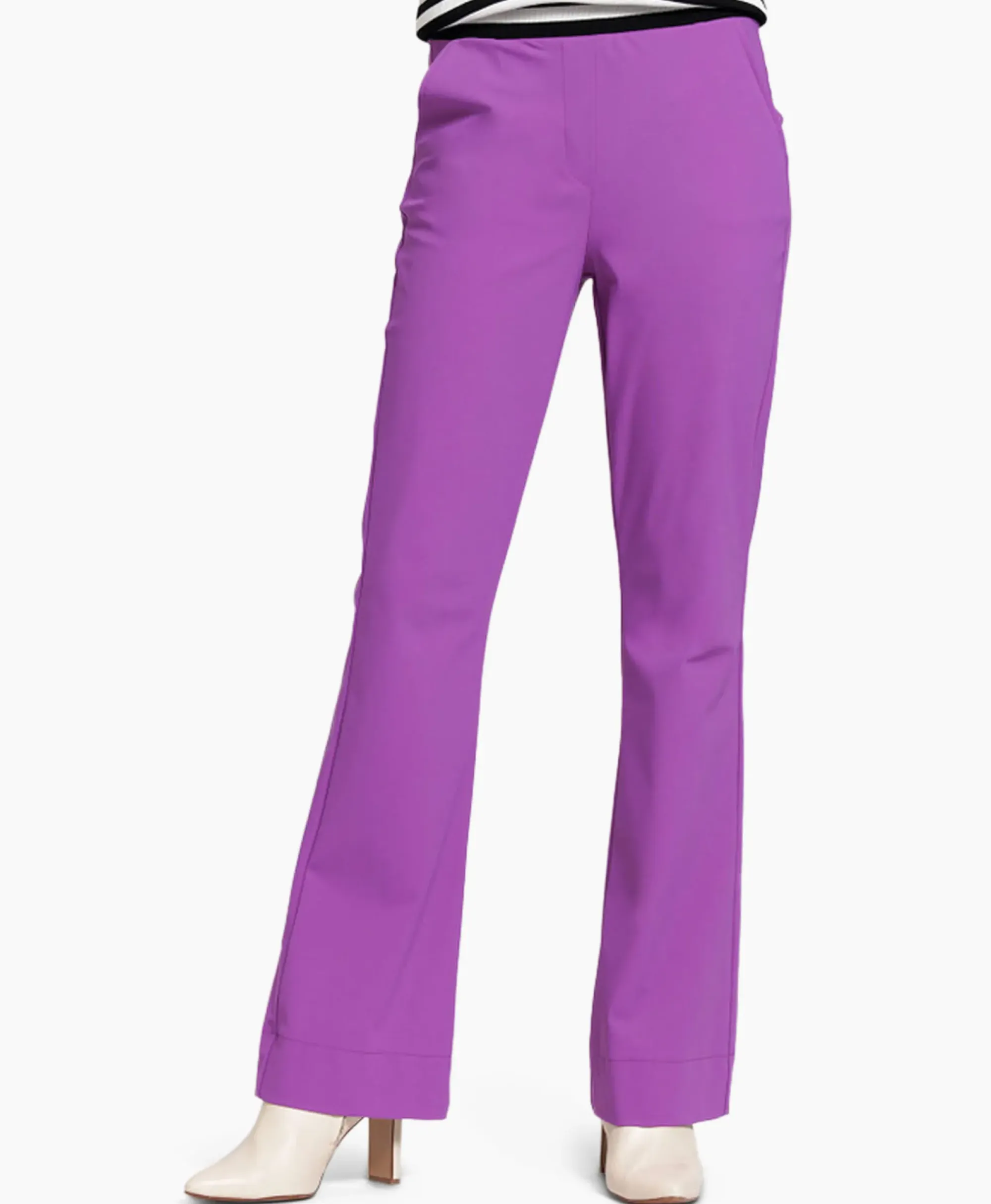 Broeken^Studio Anneloes Broek Flair Bonded Trousers Paars