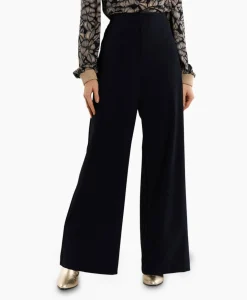 Broeken^Studio Anneloes Broek Holly Bonded Trousers Donker Blauw