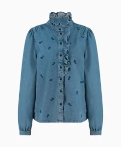 Blouses^Studio Anneloes Broek Lola Embroidery Denim Blouse Jeans