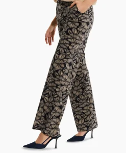 Broeken^Studio Anneloes Broek Marilon Flower Trousers Zand