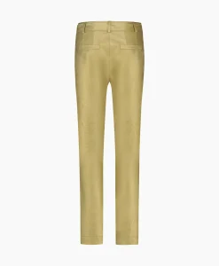 Broeken^Studio Anneloes Broek Mita Faux Leather Trousers Goud