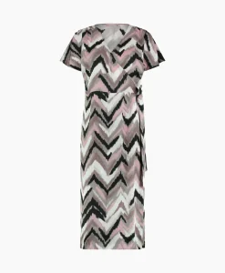 Jurken^Studio Anneloes Jurk Juno Satin Wrap Dress Ecru