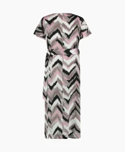 Jurken^Studio Anneloes Jurk Juno Satin Wrap Dress Ecru