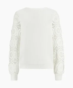 Truien^Studio Anneloes Pullover Dinah Crochet Off White