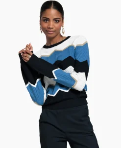 Truien^Studio Anneloes Pullover Isa Zigzag Ajour Ecru