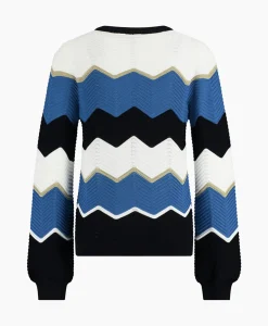 Truien^Studio Anneloes Pullover Isa Zigzag Ajour Ecru