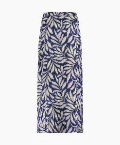 Rokken^Studio Anneloes Rok Janou Satin Flower Skirt Blauw