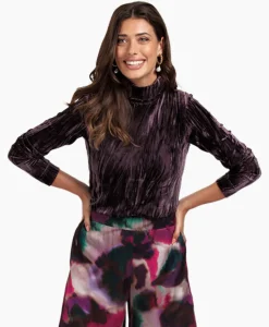 T-Shirts & Tops^Studio Anneloes Top Avril Ls Velvet Bruin