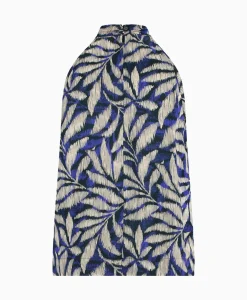 T-Shirts & Tops^Studio Anneloes Top Sara Satin Big Flower Blauw