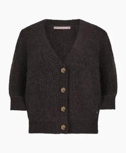 Vesten^Studio Anneloes Vest Mandy Mohair Cardigan Bruin