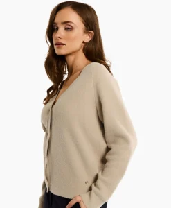 Vesten^Studio Anneloes Vest Olivian Soft Cardigan Zand
