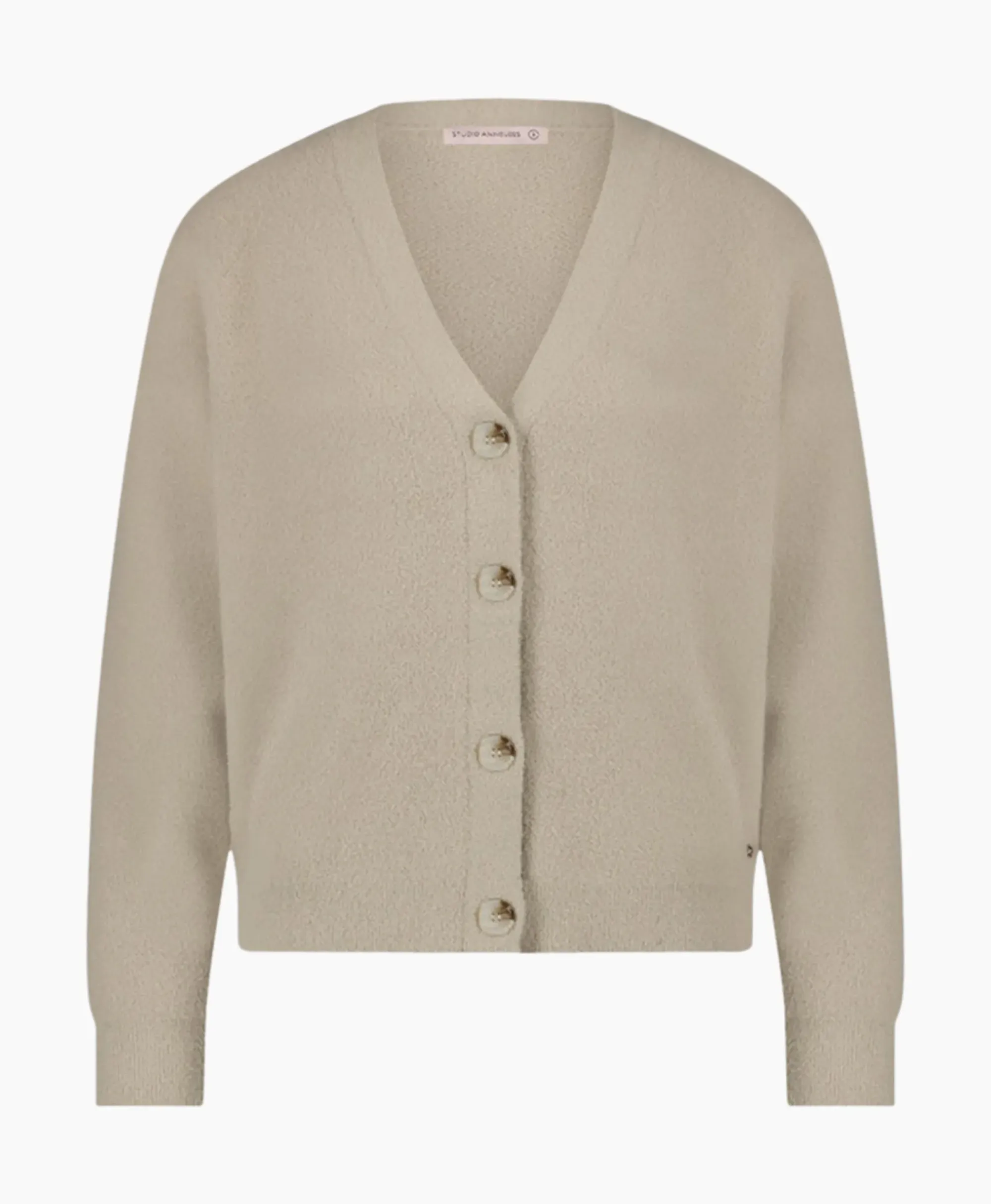 Vesten^Studio Anneloes Vest Olivian Soft Cardigan Zand