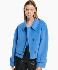 Jassen^Studioar By Arma Mantel Catalana Wool Blend Blauw