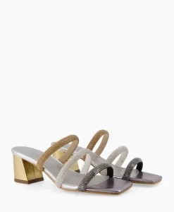 Sandalen^Toral Sandaal Met Hak Tl-Mila Zilver