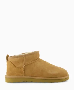 Laarzen^Ugg Enkellaars Classic Ultra Mini Cognac