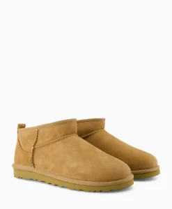 Laarzen^Ugg Enkellaars Classic Ultra Mini Cognac