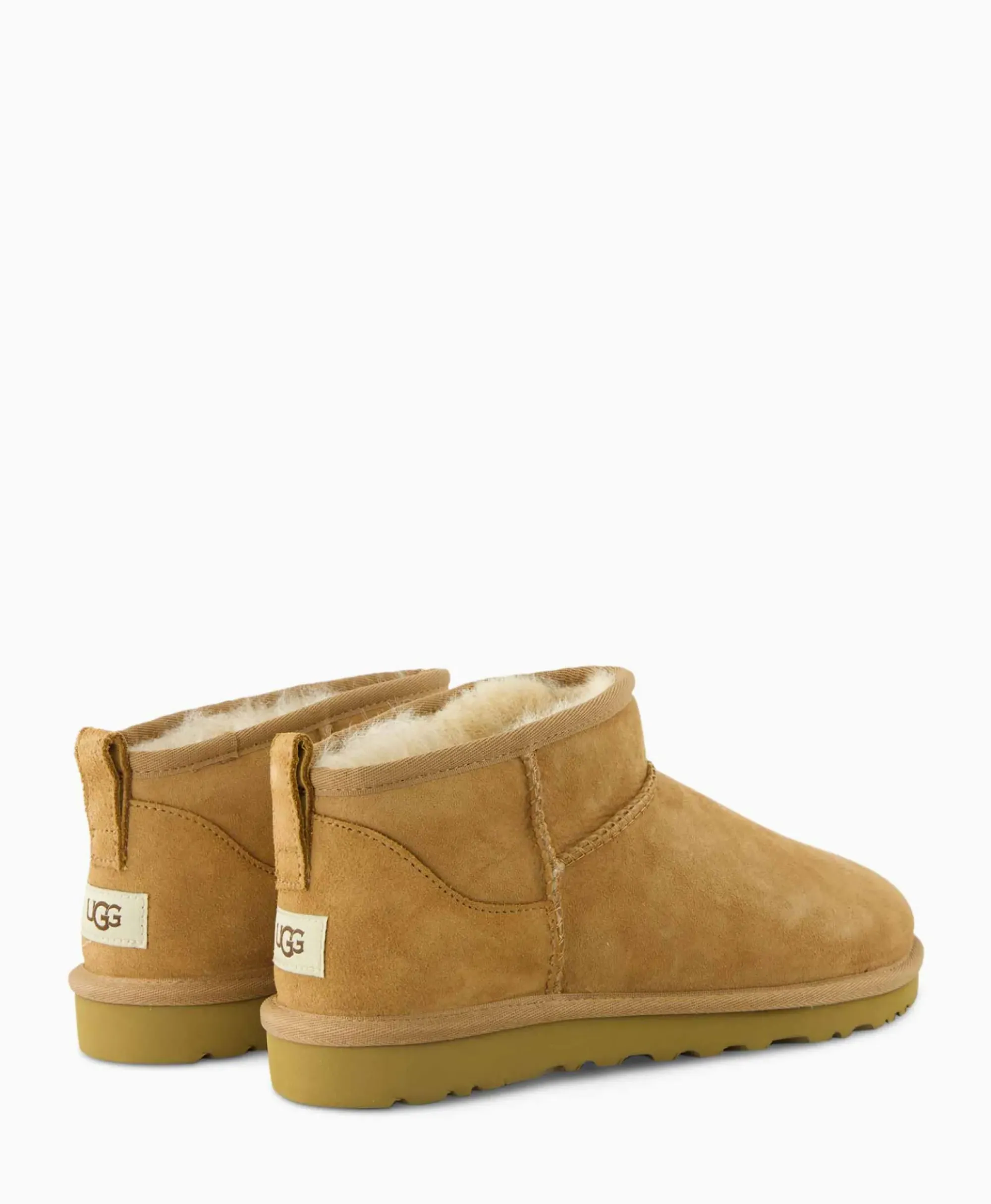 Laarzen^Ugg Enkellaars Classic Ultra Mini Cognac