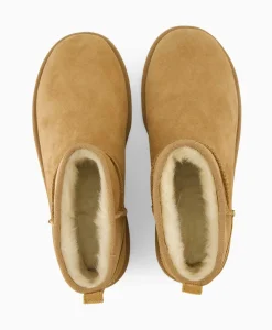 Laarzen^Ugg Enkellaars Classic Ultra Mini Cognac