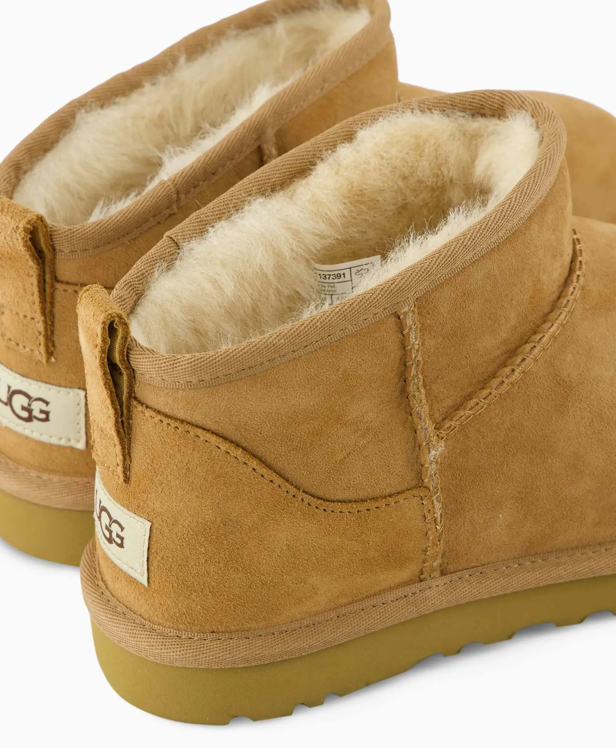 Laarzen^Ugg Enkellaars Classic Ultra Mini Cognac