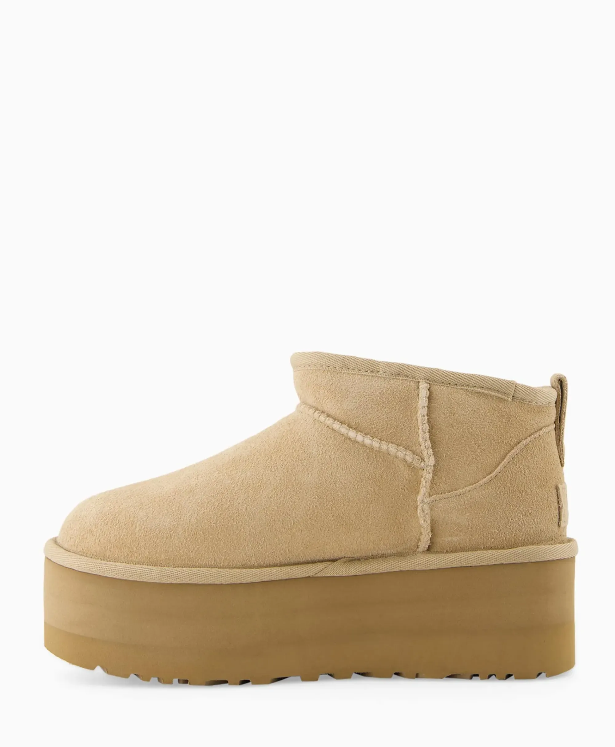 Laarzen^Ugg Enkellaars W Classic Ultra Mini Platform Beige