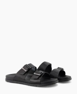 Sandalen^Ugg Sandaal Wainscott Buckle Slide Black Jeans