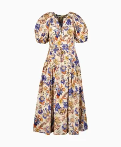 Jurken^Ulla Johnson Midi Jurk Carina Oranje
