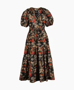 Jurken^Ulla Johnson Midi Jurk Olina Bruin