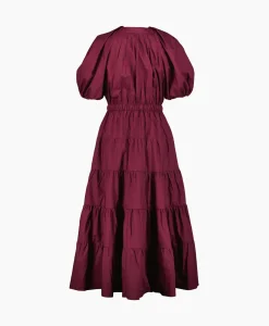 Jurken^Ulla Johnson Midi Jurk Olina Bordeaux