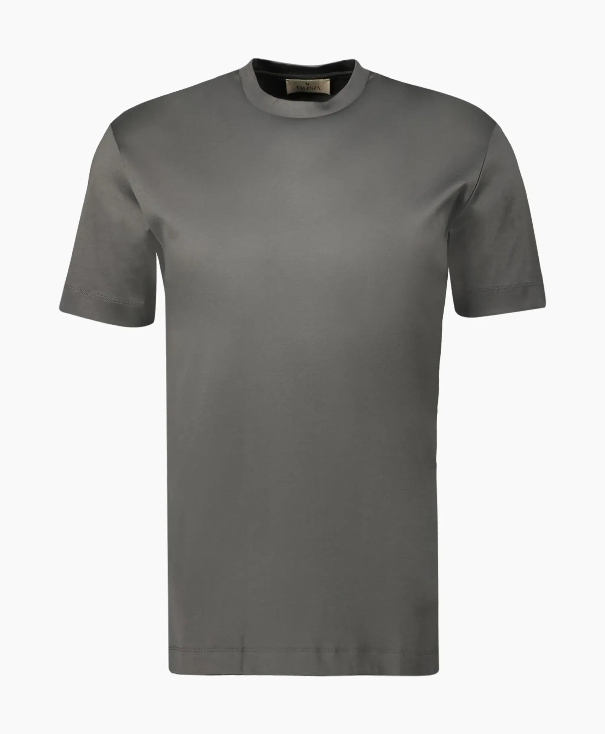 T-Shirts^Valenza T-Shirt Interlock Supima Donkergrijs