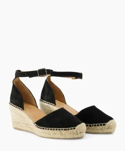 Instappers^Via Vai Espadrille Flora Braid Zwart