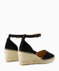Instappers^Via Vai Espadrille Flora Braid Zwart
