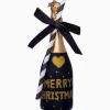 Lifestyle^Vondels Kerstbal Champagne Fles Zwart
