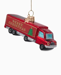 Lifestyle^Vondels Kerstbal Christmas Truck Rood