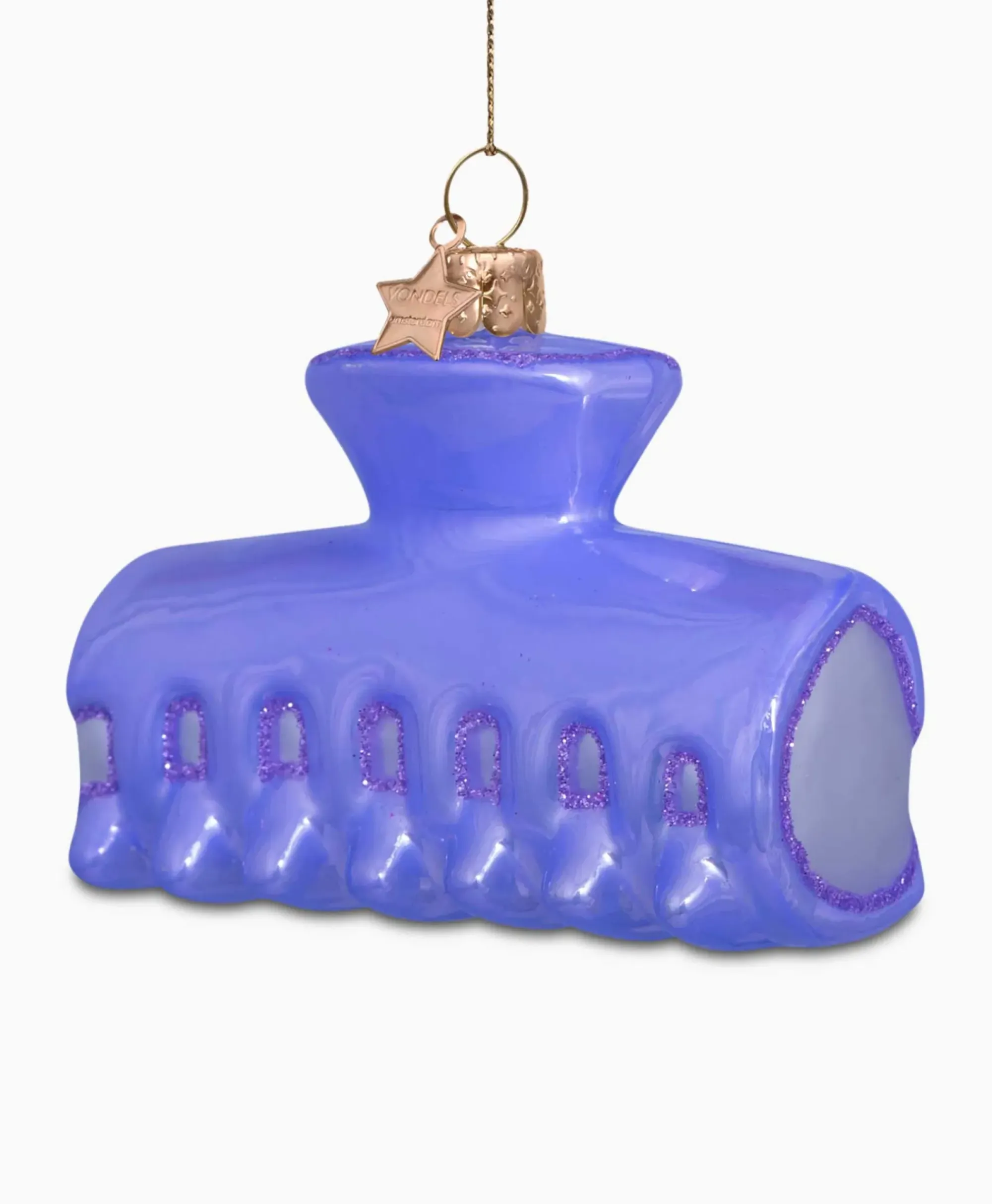 Lifestyle^Vondels Kerstbal Haarklem Paars