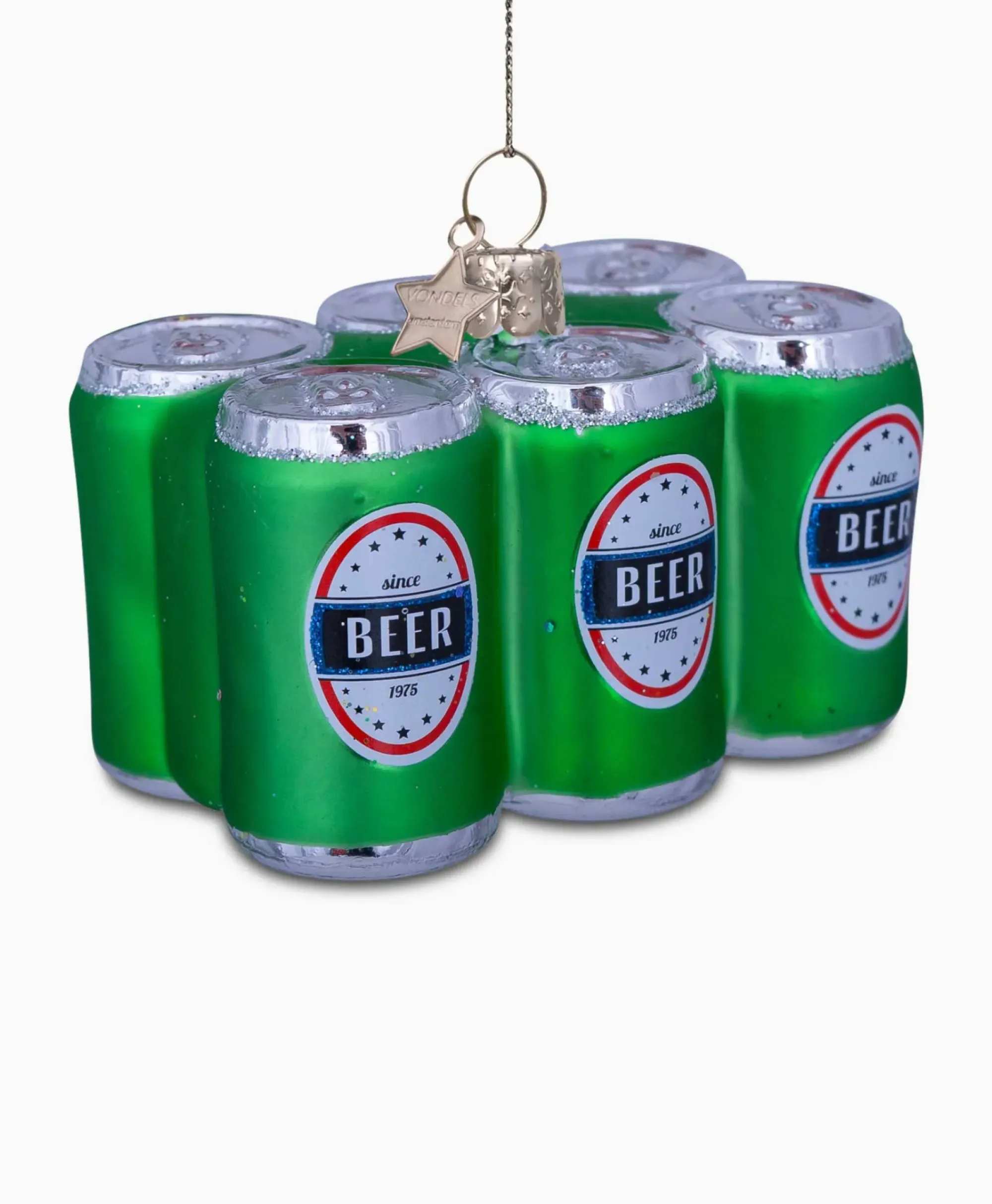 Lifestyle^Vondels Kerstbal Sixpack Bier Groen