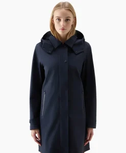 Jassen^Woolrich Parka High Tech Bonded Donker Blauw