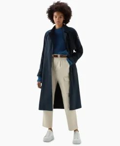 Jassen^Woolrich Trenchcoat Summer Donker Blauw