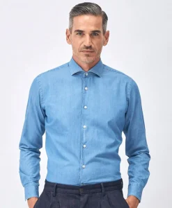 Overhemden^Xacus Casual Shirt Blauw