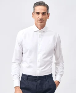 Overhemden^Xacus Tailor Fit Oxford Shirt Wit