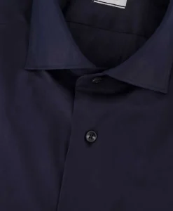 Overhemden^Xacus Tailor Fit Shirt Donker Blauw