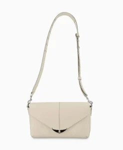 Tassen^Zadig & Voltaire Zadig & Voltaire Crossbody Tas Borderline Daily Grained Leath Ecru