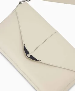 Tassen^Zadig & Voltaire Zadig & Voltaire Crossbody Tas Borderline Daily Grained Leath Ecru