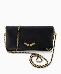Tassen^Zadig & Voltaire Zadig & Voltaire Crossbody Tas Rock Grained Leather Zwart