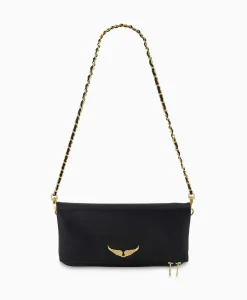 Tassen^Zadig & Voltaire Zadig & Voltaire Crossbody Tas Rock Grained Leather Zwart